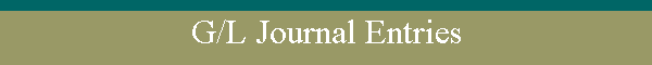 G/L Journal Entries